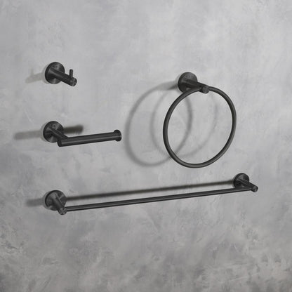 Elegant Furniture & Lighting - Freya 4-Piece Bathroom Hardware Set in Matte Black - HWB-11S4MBK veiw 2