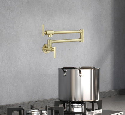 Elegant Furniture & Lighting - Gabriel Wall Mounted Pot Filler in Brushed Gold - FAK-312BGD veiw 2