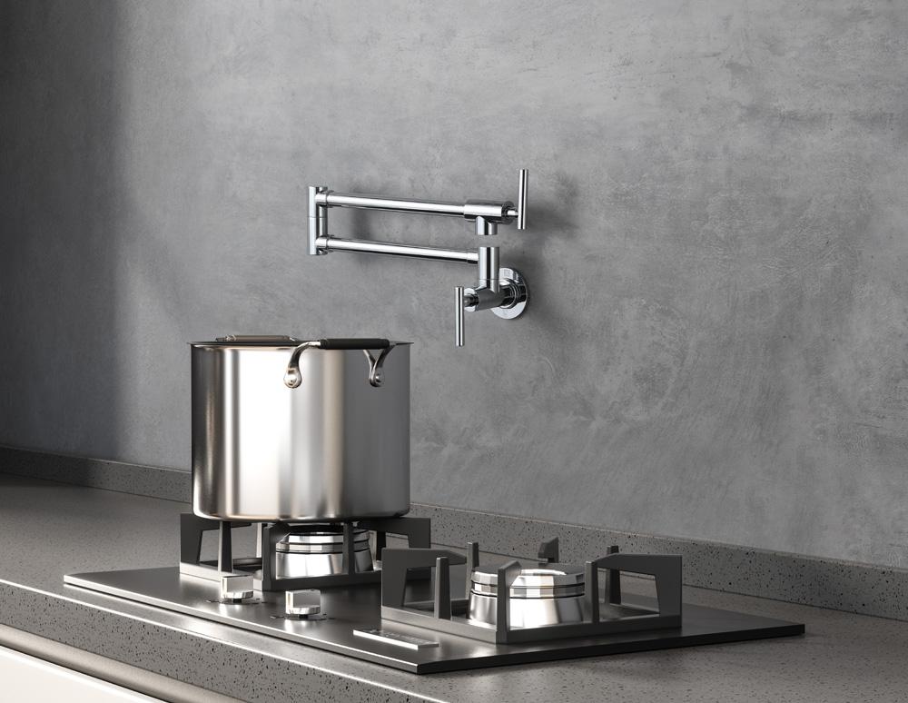 Elegant Furniture & Lighting - Gabriel Wall Mounted Pot Filler in Chrome - FAK-312PCH veiw 2