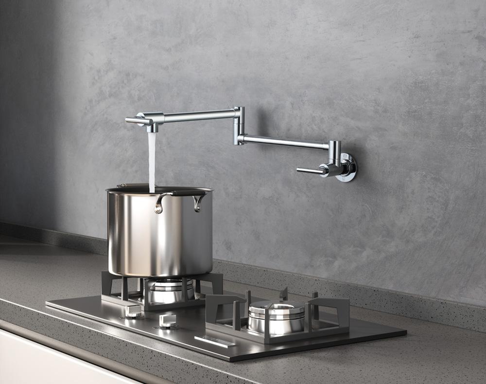 Elegant Furniture & Lighting - Gabriel Wall Mounted Pot Filler in Chrome - FAK-312PCH veiw 4