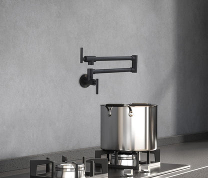 Elegant Furniture & Lighting - Gabriel Wall Mounted Pot Filler in Matte Black - FAK-312MBK veiw 2