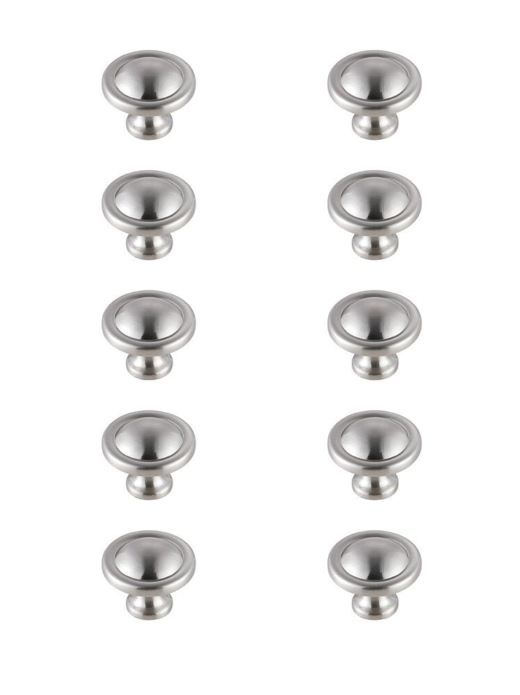 Elegant Furniture & Lighting - Garlande 1.2in Diameter Brushed Nickel Mushroom Knob Multipack (Set of 10) - KB2007-NK-10PK veiw 1