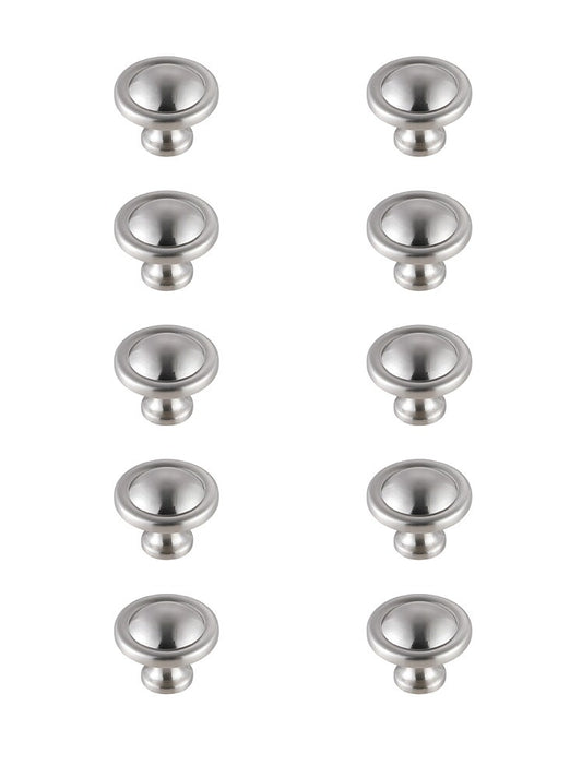 Elegant Furniture & Lighting - Garlande 1.2in Diameter Brushed Nickel Mushroom Knob Multipack (Set of 10) - KB2007-NK-10PK veiw 1