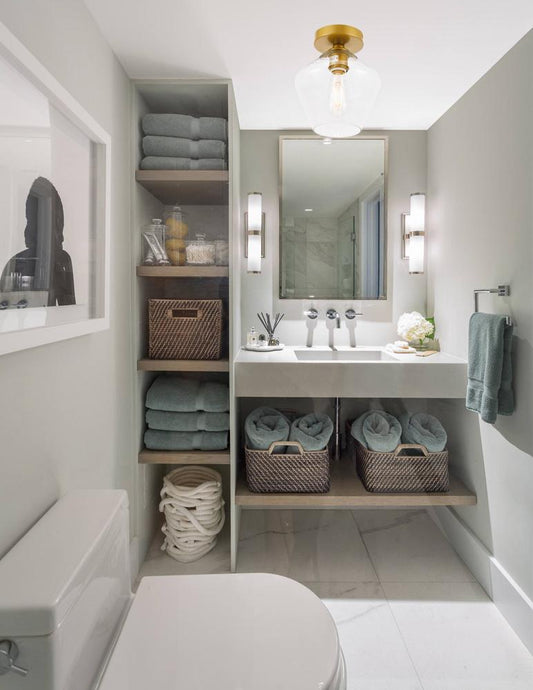Elegant Furniture & Lighting - Gene 1 light Brass and Clear glass Flush mount - LD2254BR veiw 2