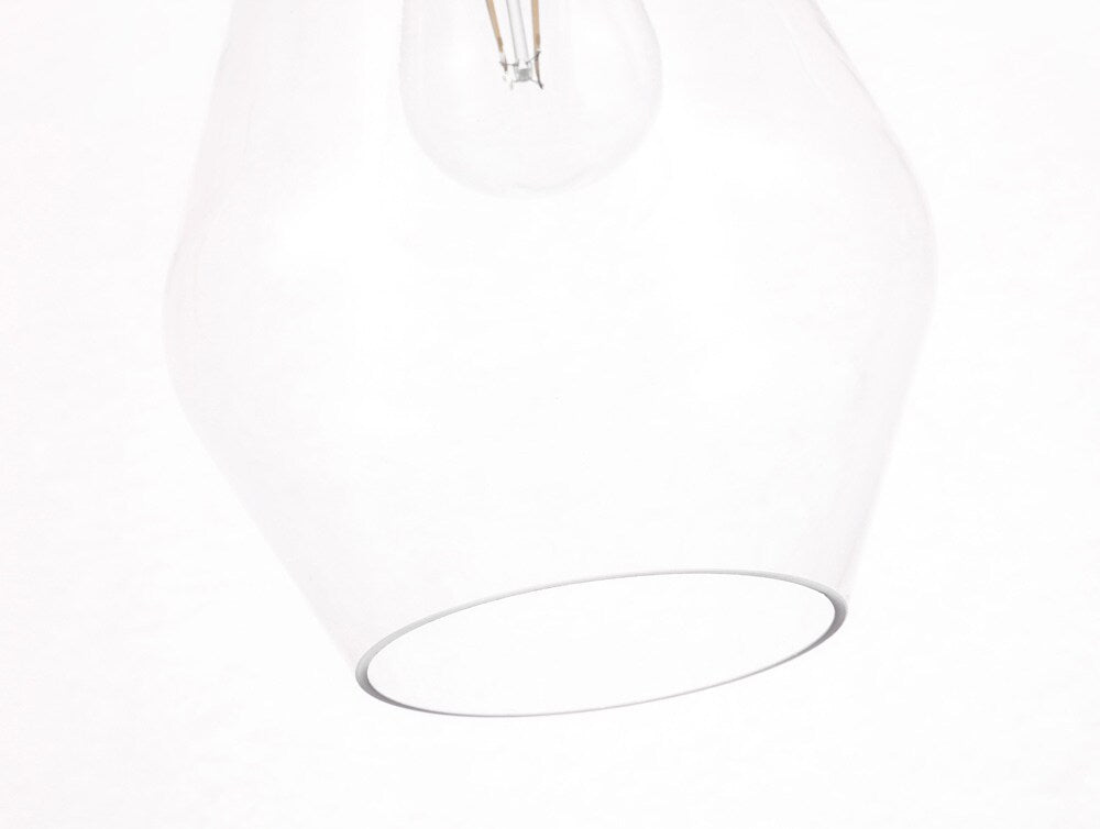 Elegant Furniture & Lighting - Gene 1 light Black and Clear glass pendant - LD2260BK veiw 4