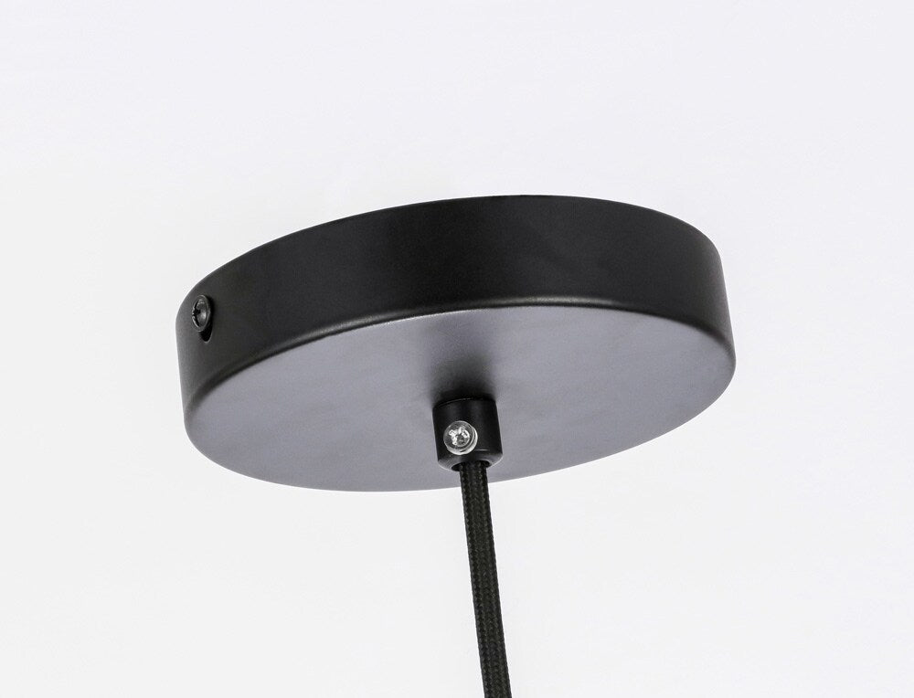 Elegant Furniture & Lighting - Gene 1 light Black and Clear glass pendant - LD2260BK veiw 6