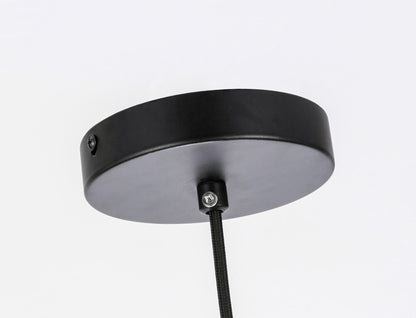 Elegant Furniture & Lighting - Gene 1 light Black and Clear glass pendant - LD2260BK veiw 6