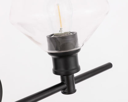 Elegant Furniture & Lighting - Gene 2 light Black and Clear glass Wall sconce - LD2312BK veiw 14