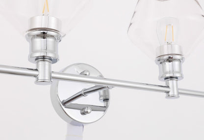 Elegant Furniture & Lighting - Gene 2 light Chrome and Clear glass Wall sconce - LD2312C veiw 10