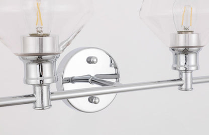 Elegant Furniture & Lighting - Gene 2 light Chrome and Clear glass Wall sconce - LD2312C veiw 11