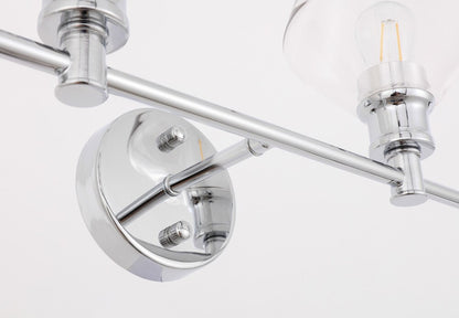 Elegant Furniture & Lighting - Gene 2 light Chrome and Clear glass Wall sconce - LD2312C veiw 12
