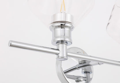 Elegant Furniture & Lighting - Gene 2 light Chrome and Clear glass Wall sconce - LD2312C veiw 14
