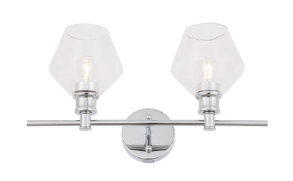 Elegant Furniture & Lighting - Gene 2 light Chrome and Clear glass Wall sconce - LD2312C veiw 16
