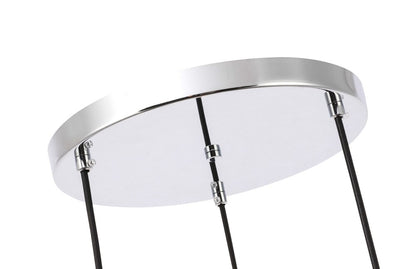 Elegant Furniture & Lighting - Gene 3 light Chrome and Clear glass pendant - LD2268C veiw 5