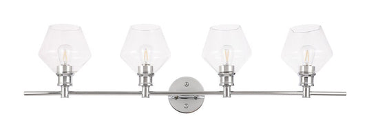 Elegant Furniture & Lighting - Gene 4 light Chrome and Clear glass Wall sconce - LD2320C veiw 1