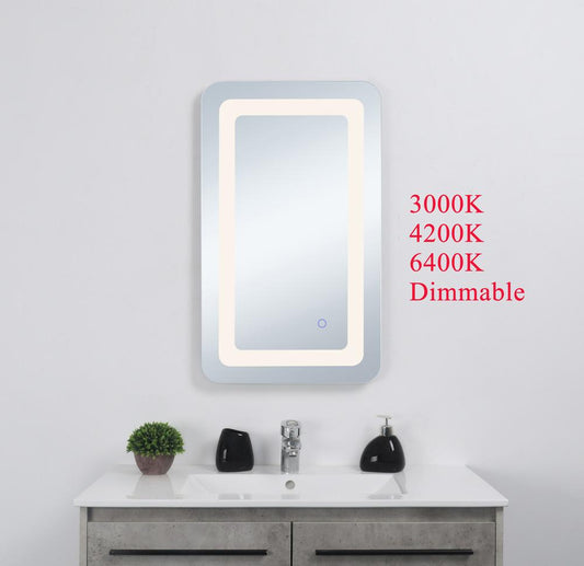 Elegant Furniture & Lighting - Genesis 27in x 30in soft edge LED mirror - MRE32730 veiw 2