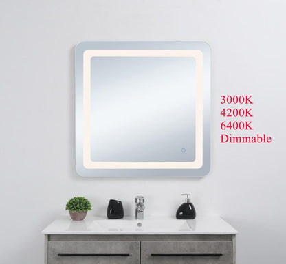 Elegant Furniture & Lighting - Genesis 30in x 30in soft edge LED mirror - MRE33030 veiw 2