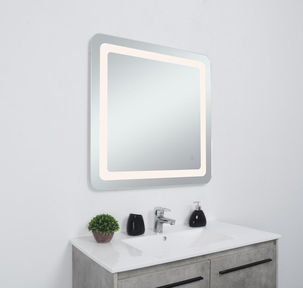 Elegant Furniture & Lighting - Genesis 30in x 30in soft edge LED mirror - MRE33030 veiw 3