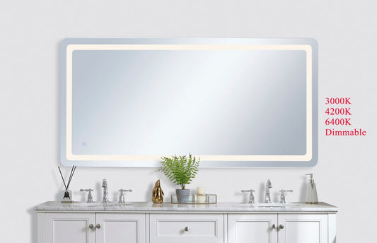 Elegant Furniture & Lighting - Genesis 36in x 72in soft edge LED mirror - MRE33672 veiw 2