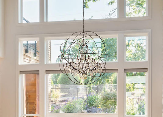 Elegant Furniture & Lighting - Geneva 25 light Dark Bronze Chandelier Clear Royal Cut crystal - 1130G60DB/RC veiw 1