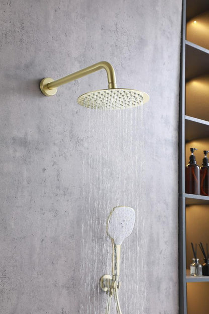 Elegant Furniture & Lighting - George Complete Shower and Tub Faucet with Rough-in Valve in Brushed Gold - FAS-9002BGD veiw 4