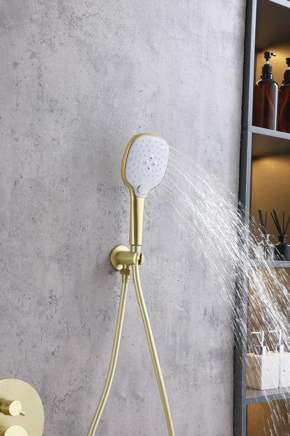 Elegant Furniture & Lighting - George Complete Shower and Tub Faucet with Rough-in Valve in Brushed Gold - FAS-9002BGD veiw 5
