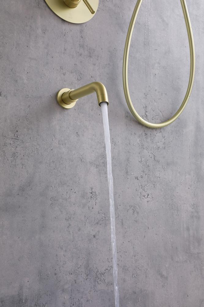 Elegant Furniture & Lighting - George Complete Shower and Tub Faucet with Rough-in Valve in Brushed Gold - FAS-9002BGD veiw 6