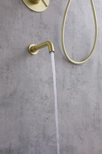 Elegant Furniture & Lighting - George Complete Shower and Tub Faucet with Rough-in Valve in Brushed Gold - FAS-9002BGD veiw 6