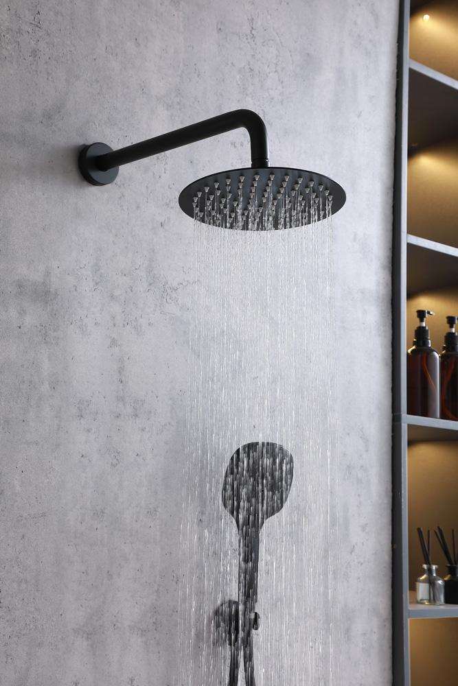 Elegant Furniture & Lighting - George Complete Shower and Tub Faucet with Rough-in Valve in Matte Black - FAS-9002MBK veiw 4