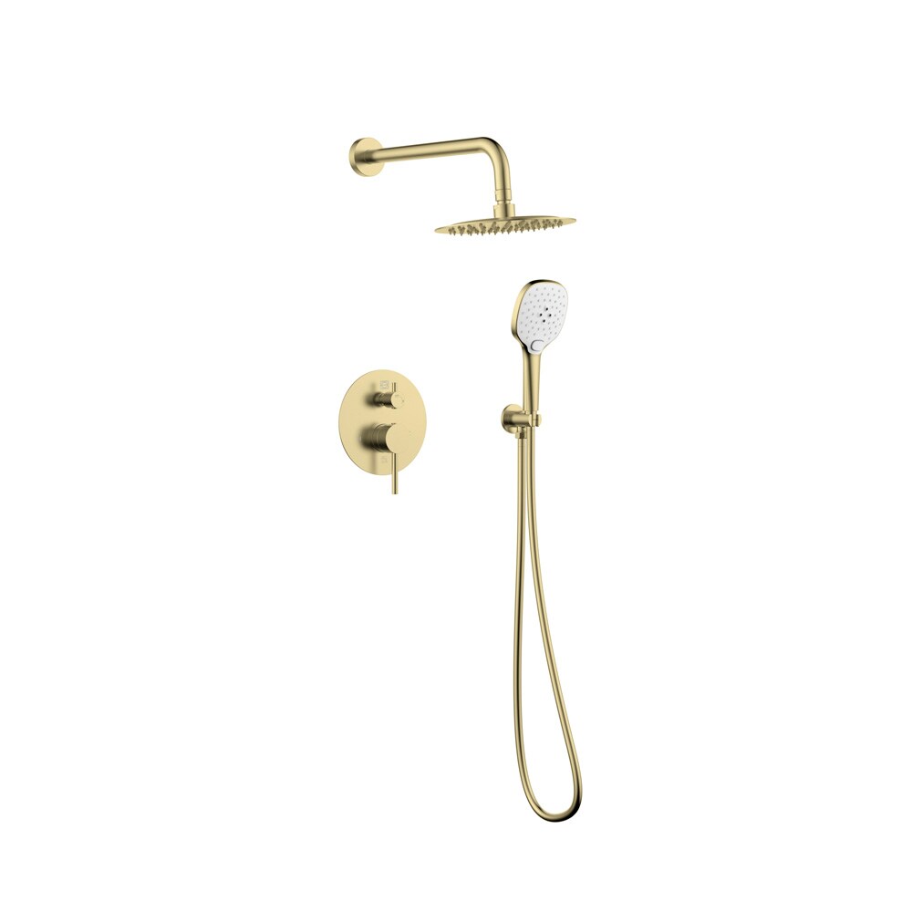 Elegant Furniture & Lighting - George Complete Shower Faucet System with Rough-in Valve in Brushed Gold - FAS-9001BGD veiw 1