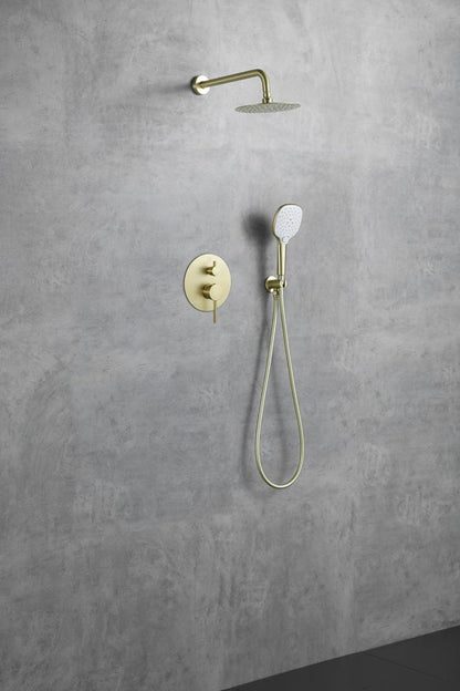 Elegant Furniture & Lighting - George Complete Shower Faucet System with Rough-in Valve in Brushed Gold - FAS-9001BGD veiw 3