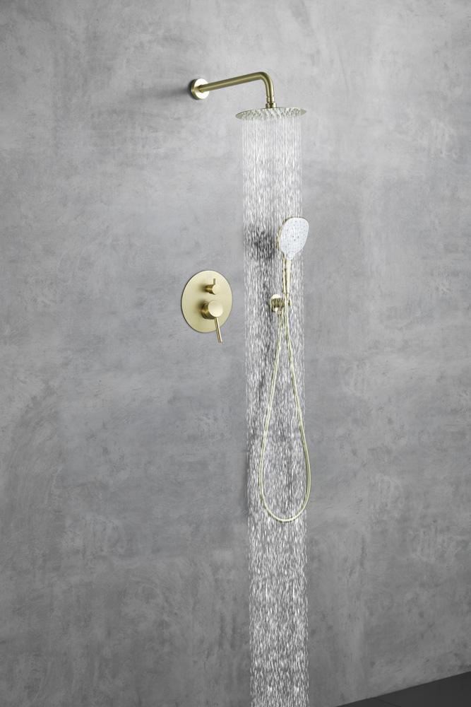 Elegant Furniture & Lighting - George Complete Shower Faucet System with Rough-in Valve in Brushed Gold - FAS-9001BGD veiw 4