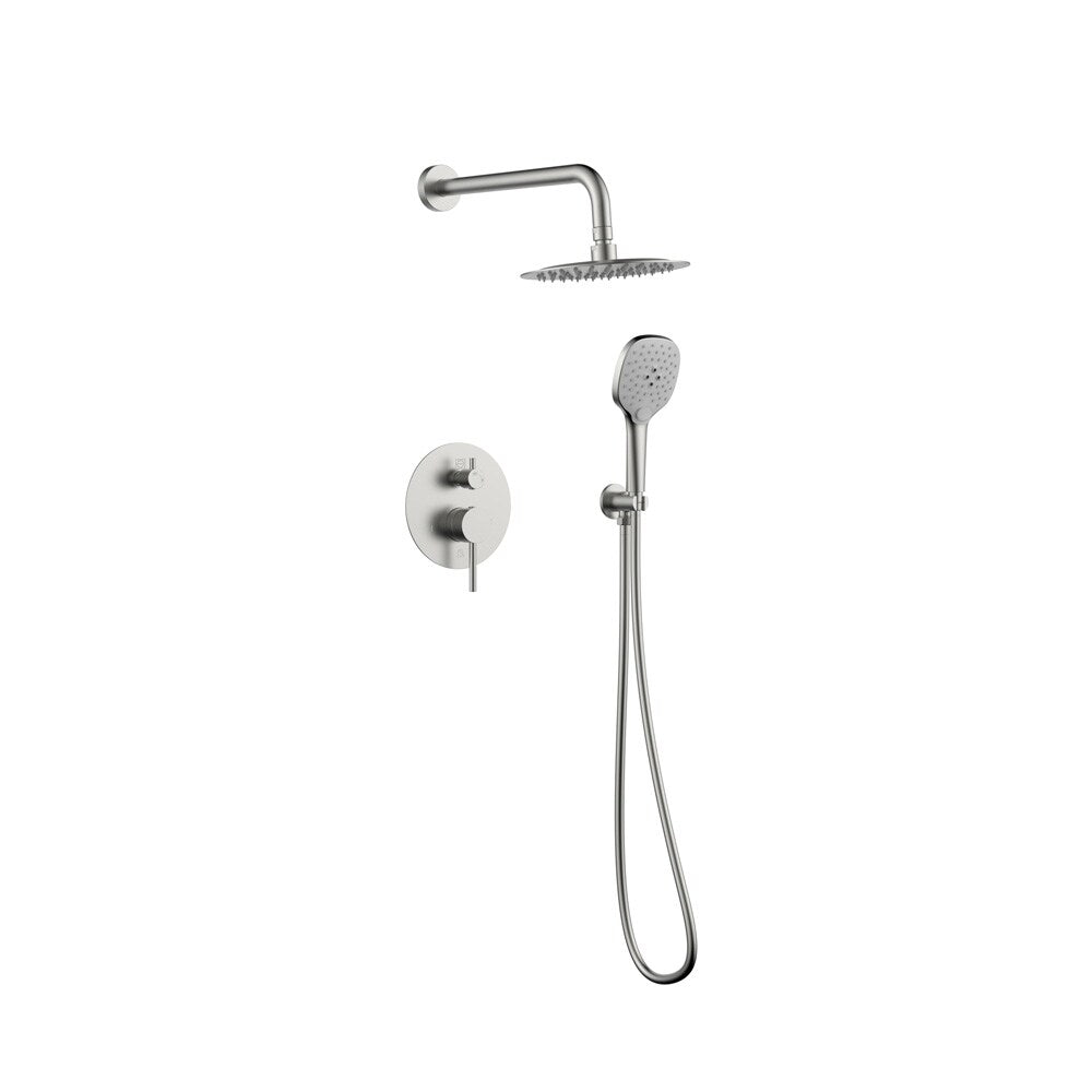 Elegant Furniture & Lighting - George Complete Shower Faucet System with Rough-in Valve in Brushed Nickel - FAS-9001BNK veiw 1