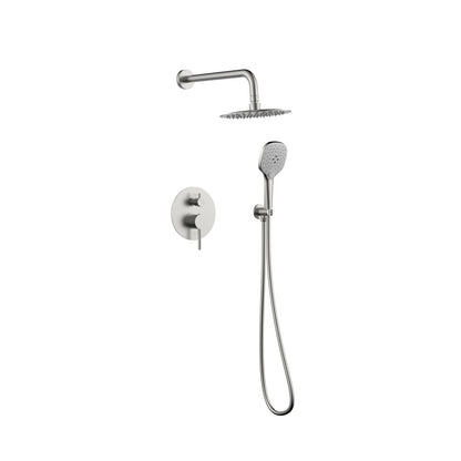 Elegant Furniture & Lighting - George Complete Shower Faucet System with Rough-in Valve in Brushed Nickel - FAS-9001BNK veiw 1