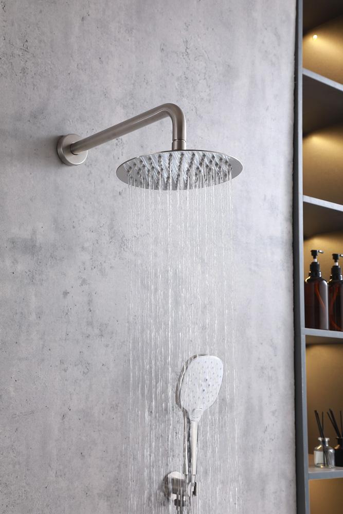 Elegant Furniture & Lighting - George Complete Shower Faucet System with Rough-in Valve in Brushed Nickel - FAS-9001BNK veiw 4