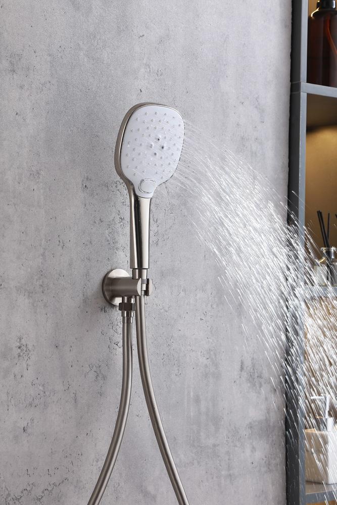 Elegant Furniture & Lighting - George Complete Shower Faucet System with Rough-in Valve in Brushed Nickel - FAS-9001BNK veiw 5