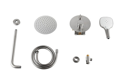 Elegant Furniture & Lighting - George Complete Shower Faucet System with Rough-in Valve in Brushed Nickel - FAS-9001BNK veiw 7