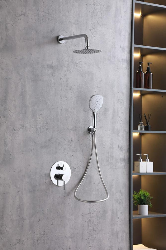 Elegant Furniture & Lighting - George Complete Shower Faucet System with Rough-in Valve in Chrome - FAS-9001PCH veiw 2