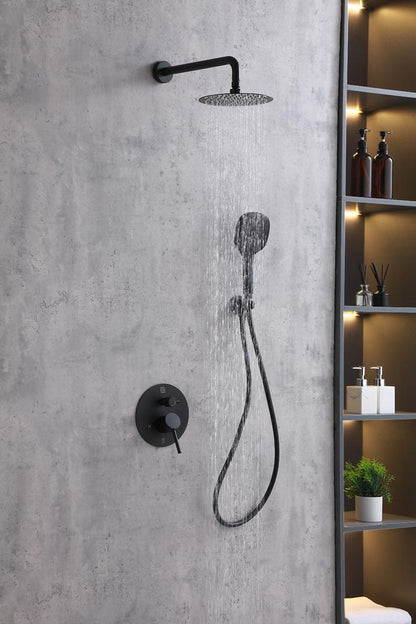Elegant Furniture & Lighting - George Complete Shower Faucet System with Rough-in Valve in Matte Black - FAS-9001MBK veiw 3