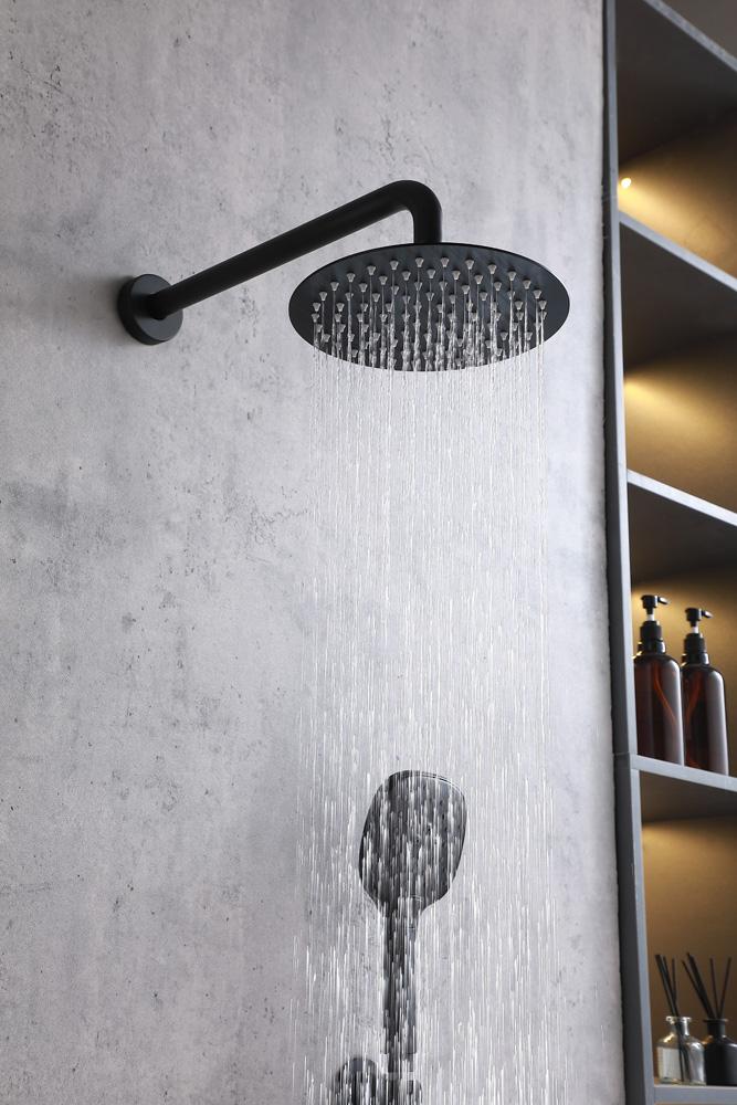 Elegant Furniture & Lighting - George Complete Shower Faucet System with Rough-in Valve in Matte Black - FAS-9001MBK veiw 4