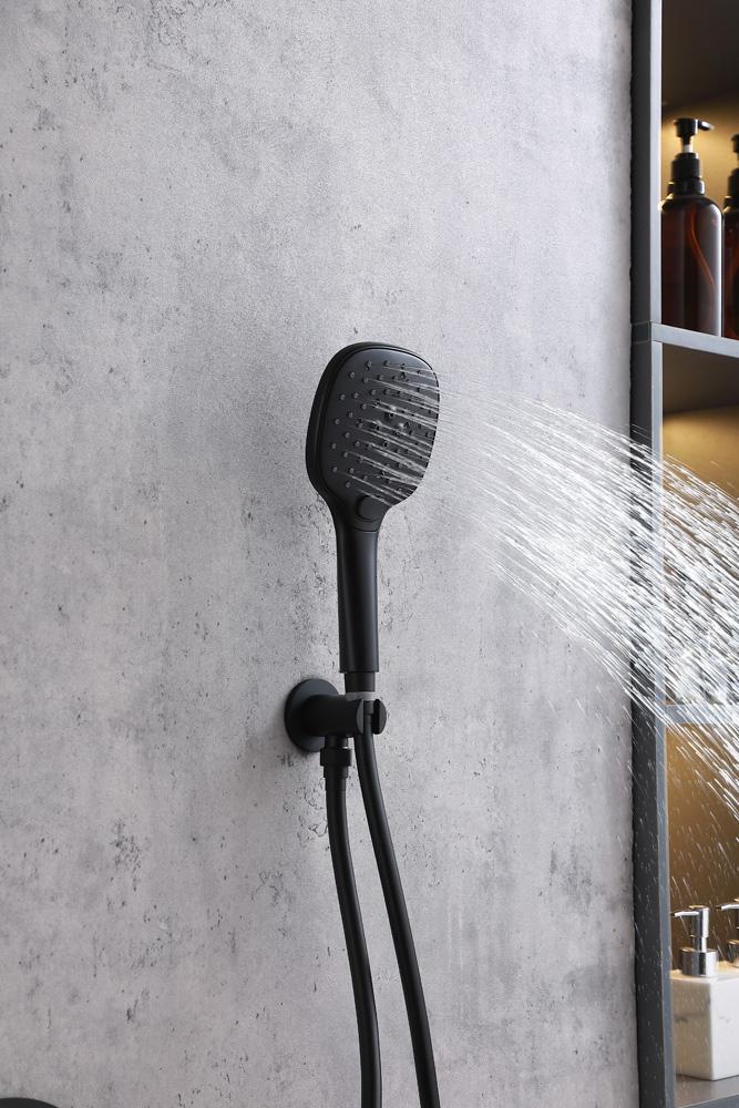 Elegant Furniture & Lighting - George Complete Shower Faucet System with Rough-in Valve in Matte Black - FAS-9001MBK veiw 5