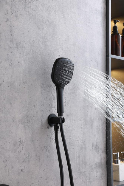 Elegant Furniture & Lighting - George Complete Shower Faucet System with Rough-in Valve in Matte Black - FAS-9001MBK veiw 5