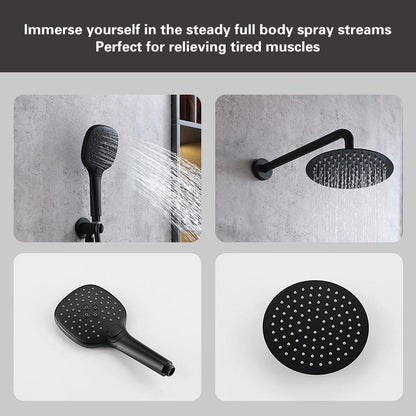 Elegant Furniture & Lighting - George Complete Shower Faucet System with Rough-in Valve in Matte Black - FAS-9001MBK veiw 6