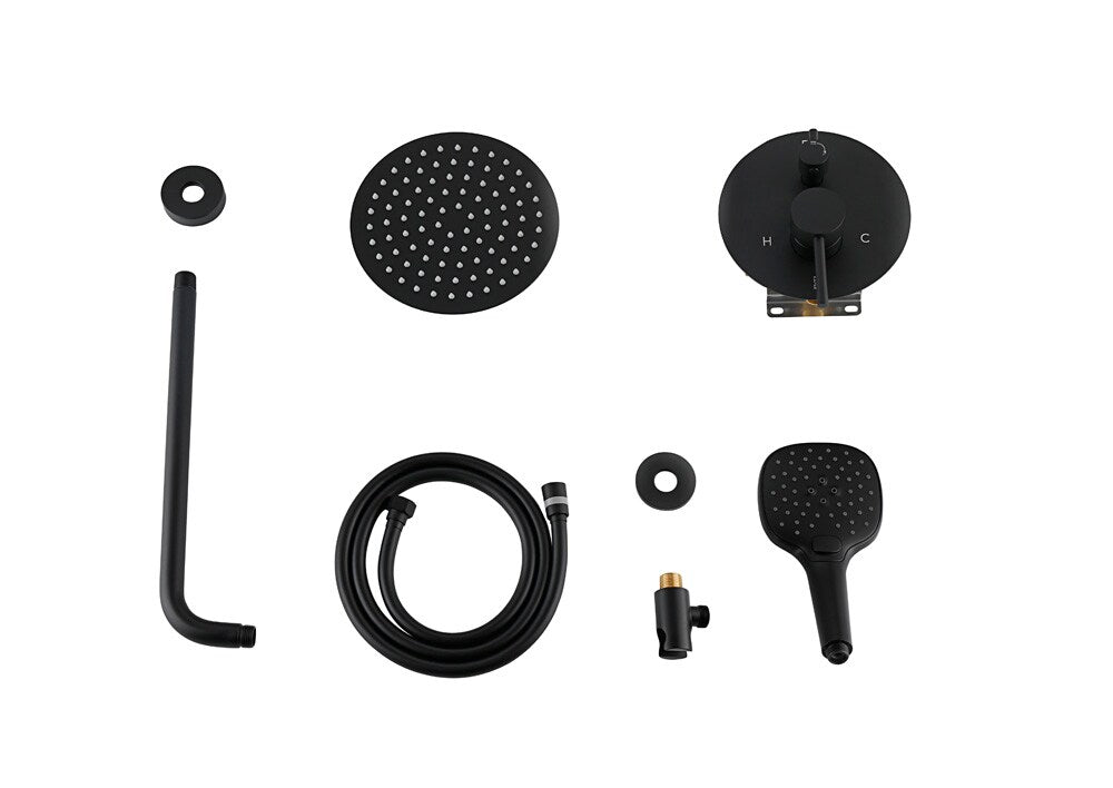Elegant Furniture & Lighting - George Complete Shower Faucet System with Rough-in Valve in Matte Black - FAS-9001MBK veiw 7