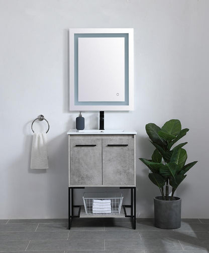 Elegant Furniture & Lighting - Gerard 24 inch Single Bathroom Vanity in Concrete Grey - VF42024CG veiw 7