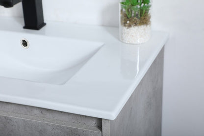 Elegant Furniture & Lighting - Gerard 30 inch Single Bathroom Vanity in Concrete Grey - VF42030CG veiw 5