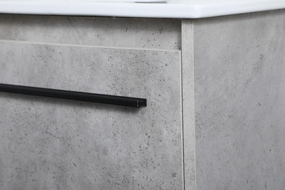 Elegant Furniture & Lighting - Gerard 30 inch Single Bathroom Vanity in Concrete Grey - VF42030CG veiw 6