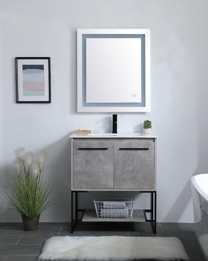 Elegant Furniture & Lighting - Gerard 30 inch Single Bathroom Vanity in Concrete Grey - VF42030CG veiw 7