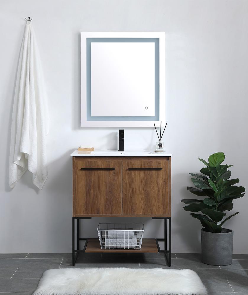 Elegant Furniture & Lighting - Gerard 30 inch Single Bathroom Vanity in Walnut Brown - VF42030WB veiw 7