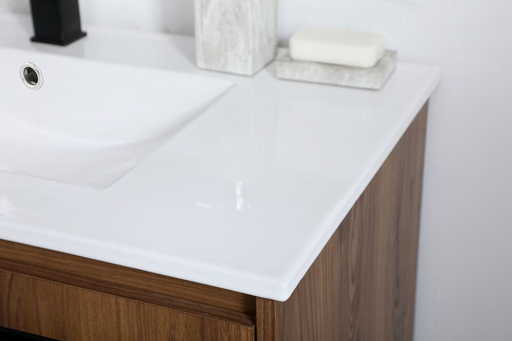 Elegant Furniture & Lighting - Gerard 36 inch Single Bathroom Vanity in Walnut Brown - VF42036WB veiw 4